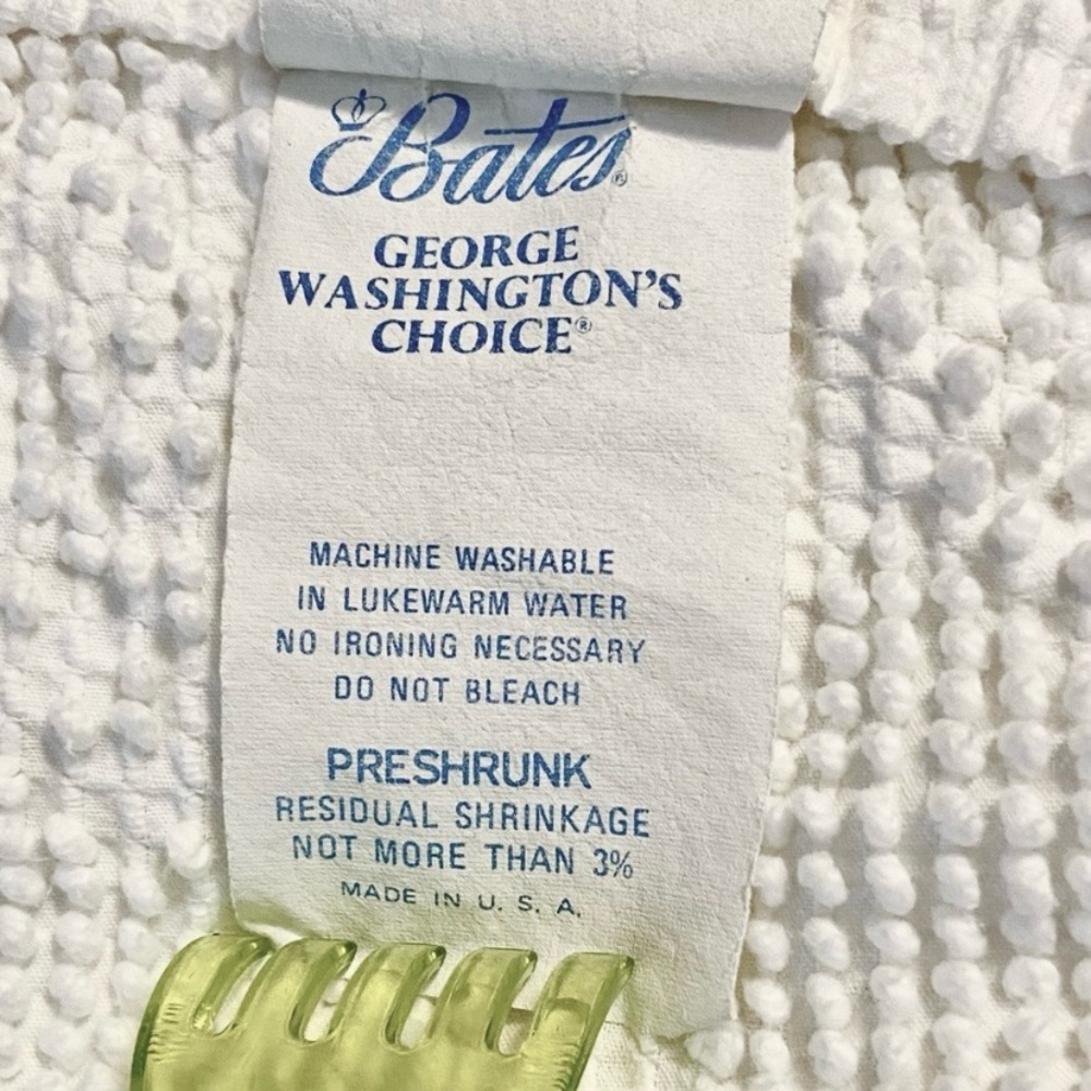 Vintage Bates Chenille Blanket White Twin Bedding - Picture 12 of 13